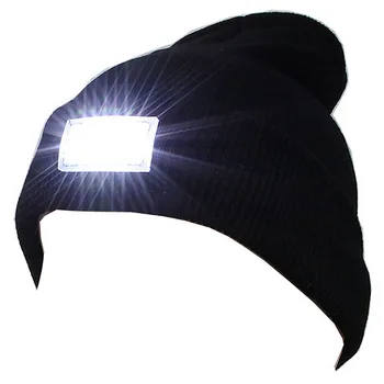 Žibintai Skrybėlę 5-LED Šviesos Megzti Beanie Kepurė Kempingas Vyrų Minkštas Priežiūros Įranga