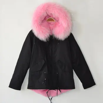Žiemos trumpas stiliaus paltas su prekės J. parko ir Ponia kailio striukė karšto pardavimo stilius