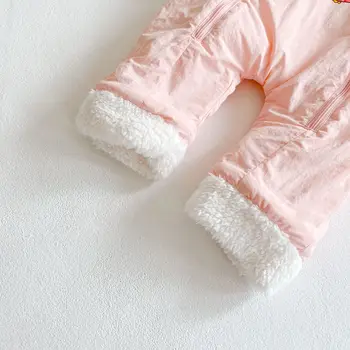 Žiemą storas šiltas medvilnės atspausdinti ilgomis rankovėmis leotard laipiojimo drabužiai vaikams baby girl drabužiai