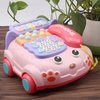 Žiurkėno modeliavimas žaislas 6820 vaikų daugiafunkcinis ankstyvojo ugdymo telefono automobilių istorija mašina kūdikių švietimo muzikos žaislas