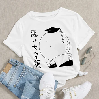 Žmogžudystė Klasėje Anime Marškinėlius Moterims Medvilnės Naujų Rudens Harajuku Atsitiktinis Viršūnes Animacinių filmų Mados Negabaritinių marškinėliai Moteriška