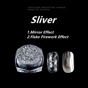 0,2 g/Jar Auksas, Sidabras Aliuminio Magic Veidrodžio Efektas Nagų Milteliai Sluoksniuoti Fejerverkų Poveikį Nagų Blizgučiai Blizgančiais Blizga Pigmento Papuošti