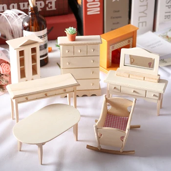 1:12 Lėlių Namelis Medinis Miniatiūriniai Baldai, Stalas, Kėdė Modelis Lėlių Žaislai Vaikams, Lėlės Namas Reikmenys Naujas