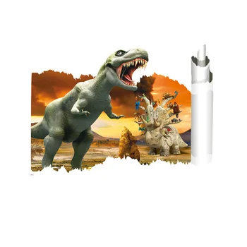 1-30pcs Juros periodo Dinozaurai 3D Sienų Lipduko Kambarį Namo Apdaila Sienų Lipduko Nuotykių Laikas atsparus Vandeniui Sienų Dekoro Lipdukai