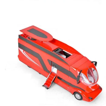 1:32 Autobusas Modelis Lydinio RV Traukti Atgal, garso ir šviesos Atidaryti Duris Atidaryti Stoglangį Automobilį Vaikų Žaislas Automobilio Modelio Papuošalus