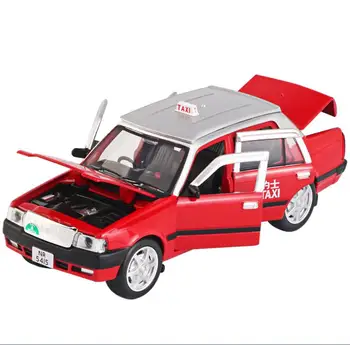 1:32 Didelio Dydžio vaikiškas Žaislas Automobilio Modelį & Žaislai CarSimulation Honkongo Taksi Lydinio Traukti Atgal, Automobilių Surinkimo Dovana
