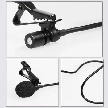 1.5 M, 3,5 mm Laidinio Lavalier Microphone Reguliuojamas Clip-on Mikrofonas laisvų Rankų Kalbėjimo Tinka Mobiliųjų Telefonų, PC Įrašymas