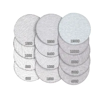 1 - 7 Colių Balto Sauso Šlifavimo Diskai, 25-180mm Aliuminio Oksido Kablio Kilpa švitriniu popieriumi 60-1000 Smėlio ir Medienos apdirbimo, Automobilių Dažų Poliravimui