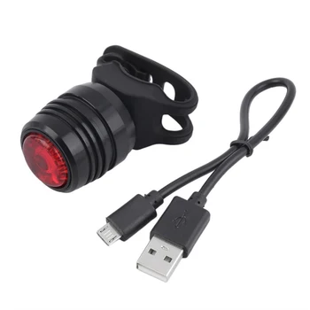 1 Rinkinys Aliuminio Lydinio USB Įkrovimo 3-Mode Dviračių priekinis žibintas atsparus Vandeniui Dviratį Uodega Galinis Įspėjamasis Raudonos Šviesos Lempa Su USB Laidu