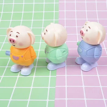 1 vnt Windup Žaislai Atsitiktinai Spalva Animacinių filmų Kiaulių Traukti Atgal, Vaikų Prisukamas Žaislas