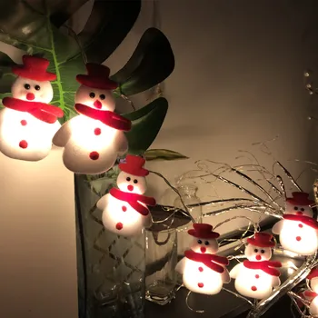 10/20 LED String Žibintai Sniego senį, Kalėdų Eglutė String Pasakų Žibintai Snaigės Kabinti Papuošalų Navidad Gimdymo Naujųjų Metų