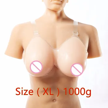 1000g D taurė Silikono Didelių Krūtų Formos Crossdresser Transvestitas Krūtinės silikoninės krūties formos, rudos krūties transseksualo realus