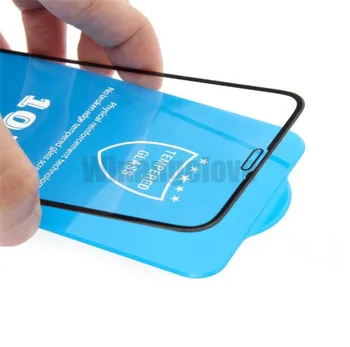 100vnt 10D Grūdintas Stiklas iPhone XS Max Screen Protector, iPhone X 7 Plus Visą Lenktas 9H Kietumu Stiklo su mažmeninės langelyje