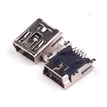 100VNT 5-Pin Female Mini B USB SMD 5 PIN Lizdo Jungtis