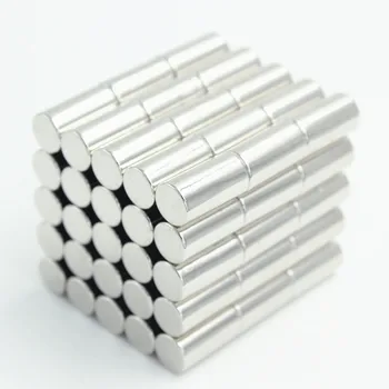 100vnt Neodimio N35 Dia 8mm X 15mm Stiprūs Magnetai Maža Disko NdFeB Retųjų Žemių Amatų Modeliai Šaldytuvas Klijuoti magnetas 8x15mm