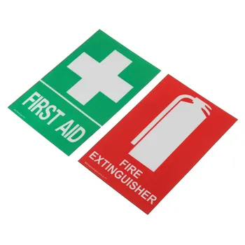 100x66mm pirmosios medicinos pagalbos ir gaisrų gesinimo PVC Lipdukas Pasirašyti Lipdukas Rinkinys OHS WH lauko Saugos ir Gelbėjimo skubios skubiai
