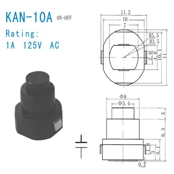 1010 x ratą Kūginę žibintuvėlis galia KAN - 10 latching mygtukas žibintuvėlio jungiklis