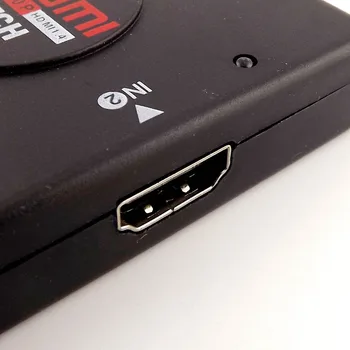 10vnt 3 Port HDMI Switcher Splitter 3 in1 Iš Dėžutės HDMI Selektorių PS3, HDTV 1080P