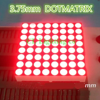 10vnt/daug Didmeninės 8*8 Taškų Raudonos Šviesos Led Dot Matrix Display 3.75 mm skaitmeninis ekranas Eilės Bendro katodo