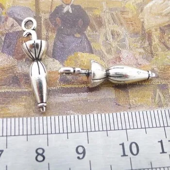 10vnt mados skėtis Žavesio 7*27mm Pakabukas Antikvariniai sidabro amatų Papuošalai, auskarai apyrankės karoliai anklet Komponentas dovana