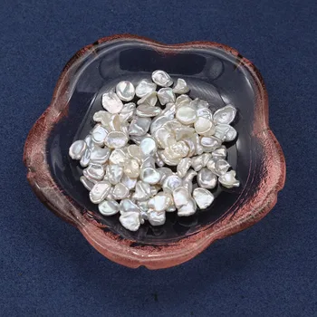 10VNT Natūralių Gėlavandenių Perlų Karoliukai 6-7mm Ne Skylė Žiedlapis Formos Perlas Laisvas Karoliukų, skirta 