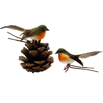10VNT Robin Paukščių Kalėdų Medžio Apdaila Amatų, Labai Mielas Dirbtinių Plunksnų Paukštis Kalėdų Medžio Dekoro Amatų Vestuvių Balandžiai Ornamentu