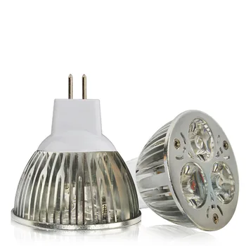 10vnt/Set LAIDEYI Itin Šviesus 9W MR16 Balta LED Lemputė 85-265V Led Prožektoriai 3LEDs Aliuminio Šiltai Balta High Power LED Lempos