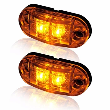 10X LED 2.5 Colių 2 Diodų Šviesos Ovalo formos Patvirtinimo Priekabos Sunkvežimių Šoninis Gabaritinis Žibintas