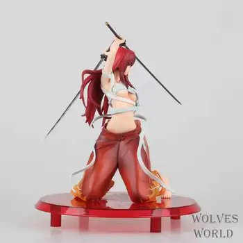 18CM Anime Sexy Mergaitės Lėlės Veiksmų Skaičius, Kolekcines, Modelis Suaugusiųjų Žaislai, Lėlės Japonijoje Fairy Tail Erza Scarlet PVC Unisex MPS 1/6