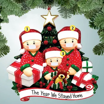 1PC 2020 Kalėdų Asmeninį Išgyveno Šeimos Ornamentu Kalėdų Dekoracijos Adornos navideños Ornements d'arbre