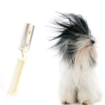 1PC Pet Šukos Išardyta Ašmenys naminių Gyvūnėlių Plaukų Kirpimas Razor Viliojimo Šukos Geležtės Retinimo Šunų Kačių Kirpykla Įrankis #4A19