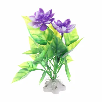 1Pc Vandens Lotus Plastiko Dirbtinius Augalus, Gėlių Žuvų Bakas Akvariumo Dekoravimas Ornamentais, Augalų Rožinė, Violetinė C42