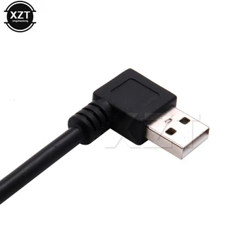 1pcs 26cm USB 2.0 A Male į Moterų 90 laipsnių Kampu, usb prailginimo laidas cable USB2.0 vyrų ir moterų teisę kabelis