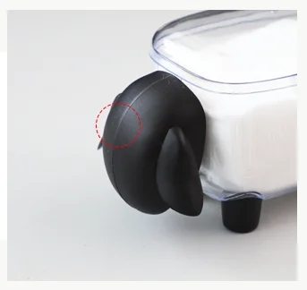 1Pcs Kūrybos Mini Plastiko Medvilnės Tamponu talpinimo Mielas Avių Dulkėms Kosmetikos Medvilnės talpinimo Namų Darbalaukio Organizatorius