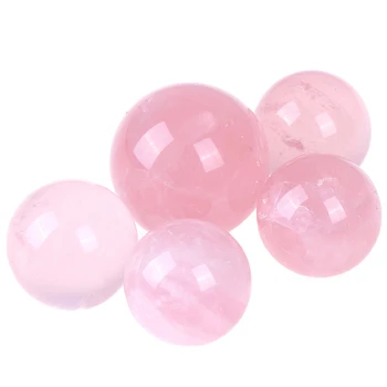 1PCS Natūralus Akmuo Kristalas Pink Rose Kvarco Akmens Srityje Crystal Healing Kamuolys Vestuvių Namų Puošybai