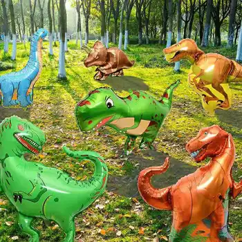 1pcs/Tyrannosaurus Raptor Triceratopsas Juros periodo Dinozaurų Didelio Baliono Berniukas Gimtadienio Balionas Apdailos Kūdikių Helio Balionas
