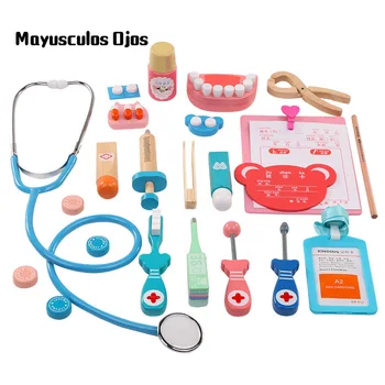 1Set Medinių Vaikų Medicinos Įranga Žaisti Namuose Modeliavimas Gydytojas Žaislas Tiktų Mergina Slaugytoja Gydytojo Stetoskopas
