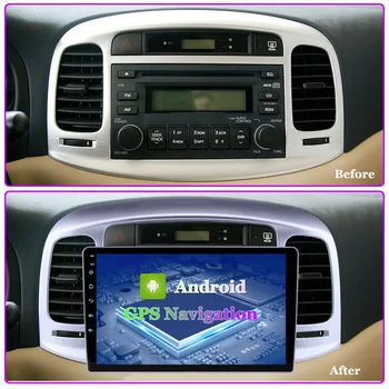 2 DIN 9 colių Android 8.1 automobilio multimedijos grotuvo Hyundai Accent 2006 m. 2007 m 2008-2011 Paramos Muzika AUX WIFI paramos DVR