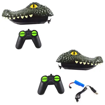 2 In 1 Krokodilo Galva 2.4 G Elektrinio Nuotolinio Valdymo Lenktynių Valtis Pokštas Maker Įdomus Naujovė Modeliavimas Klaidingą Žaislai Helovinas