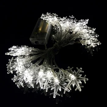 20 LED Snaigė Gėlės String Pasakų Žibintai Vandeniui Lauko Namo, Sodo Dekoro Kalėdų Atostogų Apdaila