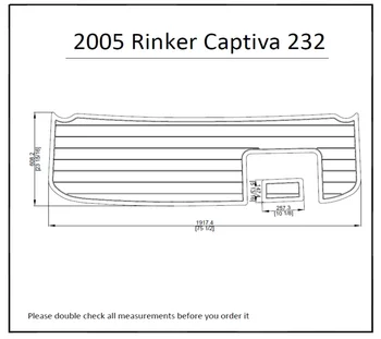 2005 Rinker Captiva 232 Plaukti Platforma Padas Valtis EVA Tiko Paklotai 1/4