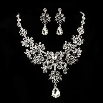 2017 mados Moterų Vestuves Jewelr kalnų krištolas Karoliai Nustatyti Optikos Priedas Europos Spalvingas Nuostabi dovana aukštos kokybės x#