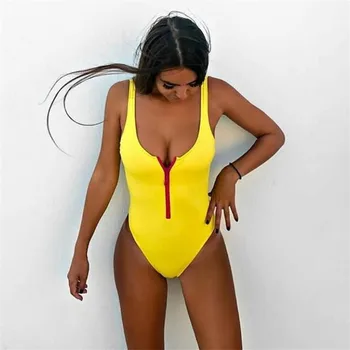 2019 Užtrauktukas stilius vientisi maudymosi kostiumėlį, Praia maudymosi Kostiumėliai Moterims Monokini Mayo Biquini de Trajes bano mujer Trikini Stroj Trikini