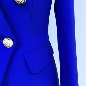 2020 Dizaineris Švarkas Paltai Moterims Dvigubo Breasted Metaliniai Mygtukai Švarkas Švarkas Išorinis Dėvėti chaqueta mujer blaser feminino