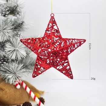 2020 Kalėdinė Dekoracija Metalo Žvaigždės Pakabukas Kalėdų Eglutės Ornamentu Langą Pakabukas Mall Namų Puošybai Laimingų Naujųjų Metų