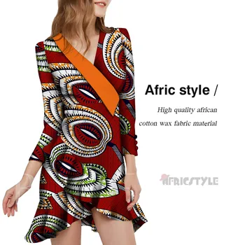 2020 m. Afrikos suknelė, sijonas Afrikos trumpas sijonas Afrikos Spausdinti Suknelės Moterims heidi bazin Suknelė Tradicinių Afrikos Drabužių WY6345