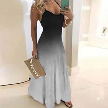 2020 Naujų Karšto Mados Gradientas Atspausdinta Suknelės Mopping Ilga Suknelė Moterims Suknelė Šalis Suknelė Paplūdimio Suknelė Plius Dydis Bohemijos Suknelė