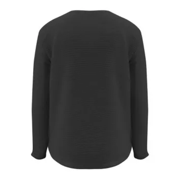 2020 naujų rudens moteriškos juodos ir baltos spalvos marškinėliai ilgomis rankovėmis V-kaklo, vientisos spalvos moterų atsitiktinis viršaus į mados moterų marškinėliai