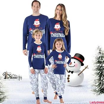 2020 naujų Rudenį, Žiemą, Kalėdų ilgomis Rankovėmis Atsitiktinis Tėvų-vaikų Namų Rinkiniai Sleepwear naktiniai drabužiai Vaikams, Tėtis, Mama Atitikimo Šeimos Pajama