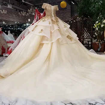 2020 Trumpas Rankovės Seksualus Princesė Vestuvių Suknelės Off Peties Mados Duobute Perlai Derliaus Nuotakos Suknelė Realios Nuotraukos